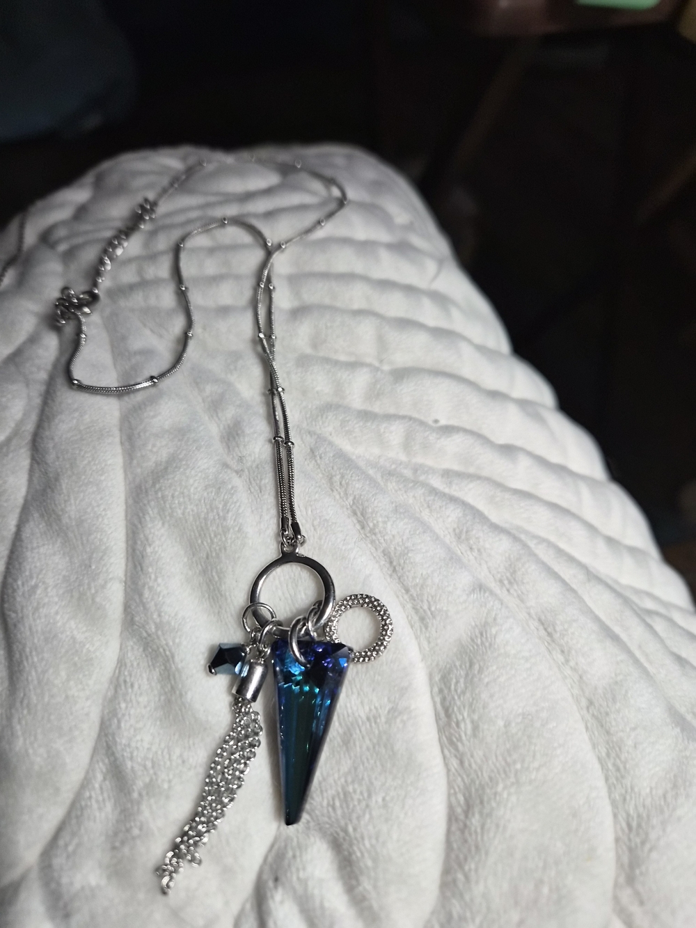 Touchstone Crystal Bermuda Triangle Necklace, Retired